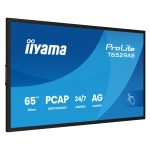Pantalla de señalización interactiva iiyama T6529AS-B1AG, panel plano de 64.5 pulgadas LED con WiFi, 500 cd/m², 4K Ultra HD, negra, pantalla táctil, procesador Android 24/7