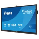 Pantalla interactiva iiyama TE7513A-B1AG de 75 pulgadas, 4K Ultra HD, 450 cd/m², wifi, procesador Android. SKU: TE7513A-B1AG