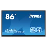 Pantalla de señalización digital iiyama TE8612MIS-B3AG de 86 pulgadas LCD Wifi, 400 cd/m², 4K Ultra HD en negro con pantalla táctil y procesador Android 11