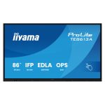 iiyama TE8613A-B1AG pantalla de señalización interactiva de 85.6 pulgadas con resolución 4K Ultra HD, 450 cd/m² de brillo, conectividad WiFi y procesador Android integrado.