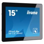 iiyama TF1515MC-B2 pantalla de señalización de 38,1 cm (15 pulgadas) LED con 350 cd/m² de brillo, resolución XGA en color negro. SKU TF1515MC-B2