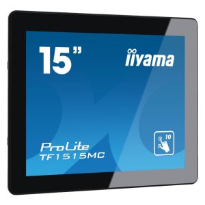 iiyama TF1515MC-B2 pantalla de señalización de 38,1 cm (15 pulgadas) LED con 350 cd/m² de brillo, resolución XGA en color negro. SKU TF1515MC-B2