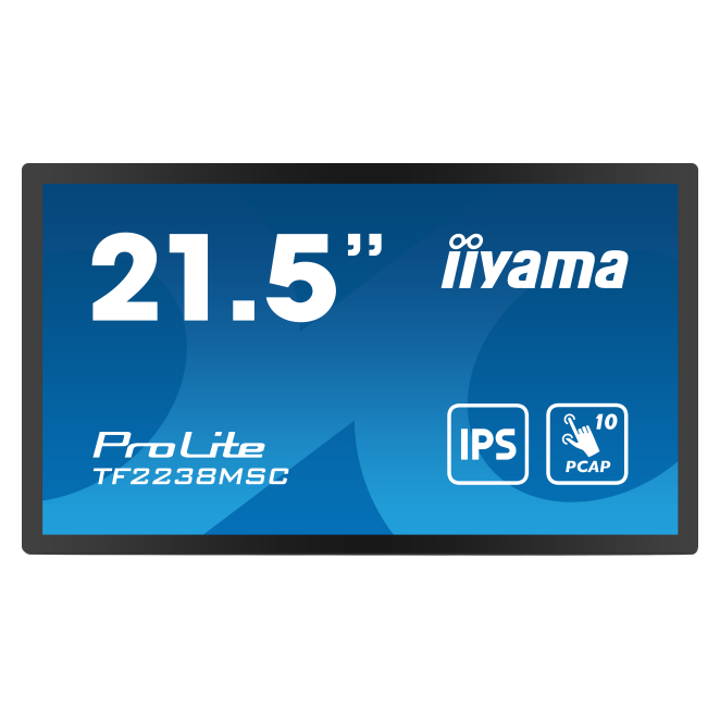 iiyama TF2238MSC-B1 pantalla de señalización Pizarra de caballete digital 55,9 cm (22″) LED 600 cd / m² Full HD Negro Pantalla táctil 1 iiyama TF2238MSC-B1 con resolución Full HD y pantalla táctil