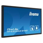 iiyama TF4339AS-B1AG pantalla de señalización digital plana táctil de 42.5 pulgadas con LED 500 cd/m², 4K Ultra HD, Android, negro, SKU TF4339AS-B1AG