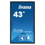 iiyama TF4339AS-B1AG pantalla de señalización digital plana táctil de 42.5 pulgadas con LED 500 cd/m², 4K Ultra HD, Android, negro, SKU TF4339AS-B1AG