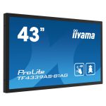 iiyama TF4339AS-B1AG pantalla de señalización digital plana táctil de 42.5 pulgadas con LED 500 cd/m², 4K Ultra HD, Android, negro, SKU TF4339AS-B1AG