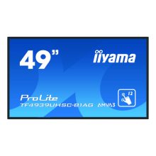 Pantalla para PC iiyama ProLite TF4939UHSC-B1AG, 49 pulgadas, resolución 3840x2160 Pixels, 4K Ultra HD, LED, pantalla táctil multi-usuario, color negro