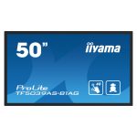 iiyama TF5039AS-B1AG pantalla de señalización digital, 49.5 pulgadas LED 500 cd/m² 4K Ultra HD, color negro, con pantalla táctil y procesador incorporado Android, SKU: TF5039AS-B1AG