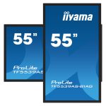 iiyama TF5539AS-B1AG, pantalla de señalización digital de 54.6 pulgadas, 4K Ultra HD, negro, con pantalla táctil y procesador Android integrado