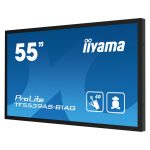 iiyama TF5539AS-B1AG, pantalla de señalización digital de 54.6 pulgadas, 4K Ultra HD, negro, con pantalla táctil y procesador Android integrado