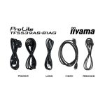 iiyama TF5539AS-B1AG, pantalla de señalización digital de 54.6 pulgadas, 4K Ultra HD, negro, con pantalla táctil y procesador Android integrado