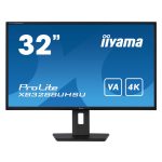 Pantalla iiyama ProLite XB3288UHSU-B5, tamaño de 31.5 pulgadas, resolución 3840 x 2160 Pixeles, 4K Ultra HD, color negro, XB3288UHSU-B5