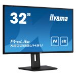 Pantalla iiyama ProLite XB3288UHSU-B5, tamaño de 31.5 pulgadas, resolución 3840 x 2160 Pixeles, 4K Ultra HD, color negro, XB3288UHSU-B5