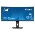 Monitor iiyama ProLite XCB3494WQSN-B5 de 34 pulgadas con resolución 3440 x 1440 Pixeles en color negro, ideal para una experiencia visual UltraWide Quad HD.