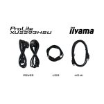 Monitor iiyama ProLite XU2293HSU-B7 de 21.5 pulgadas, resolución 1920 x 1080, Full HD LED, color negro. SKU: XU2293HSU-B7.