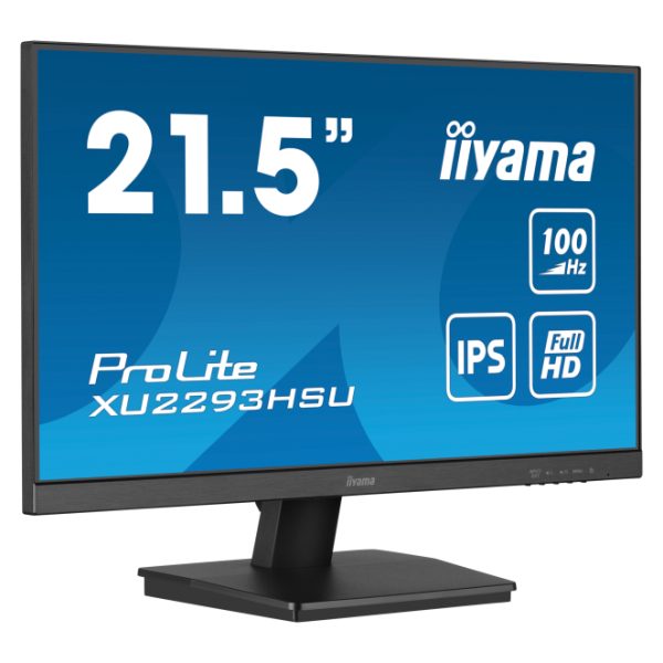 Monitor iiyama ProLite XU2293HSU-B7 de 21.5 pulgadas, resolución 1920 x 1080, Full HD LED, color negro. SKU: XU2293HSU-B7.