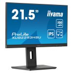 Monitor iiyama ProLite XUB2293HSU-B7 de 21.5 pulgadas con resolución 1920 x 1080 píxeles Full HD, LED, color negro. SKU: XUB2293HSU-B7