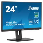 Monitor iiyama ProLite XUB2463HSU-B1 de 24 pulgadas, resolución 1920 x 1080 Pixeles, Full HD, LED, color negro