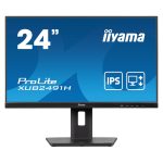 Pantalla iiyama ProLite XUB2491H-B1 de 23.8 pulgadas, resolución 1920 x 1080 Pixeles, tecnología Full HD LED en color negro. SKU XUB2491H-B1
