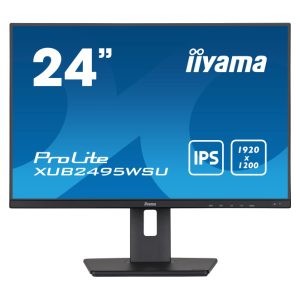 iiyama ProLite XUB2495WSU-B5, pantalla para PC de 24.1 pulgadas con resolución 1920 x 1200 WUXGA y tecnología LCD en color negro. Modelo XUB2495WSU-B5