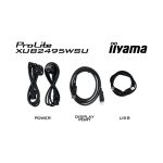 iiyama ProLite XUB2495WSU-B5, pantalla para PC de 24.1 pulgadas con resolución 1920 x 1200 WUXGA y tecnología LCD en color negro. Modelo XUB2495WSU-B5