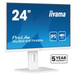 Pantalla iiyama ProLite XUB2497HSN-W2 para PC de 23.8 pulgadas, 1920 x 1080 pixeles, Full HD, LED, color blanco, SKU XUB2497HSN-W2.