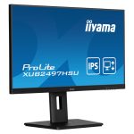 Monitor Iiyama XUB2497HSU-B2 de 23.8 pulgadas con resolución 1920 x 1080 pixeles, Full HD LED en color negro. SKU: XUB2497HSU-B2