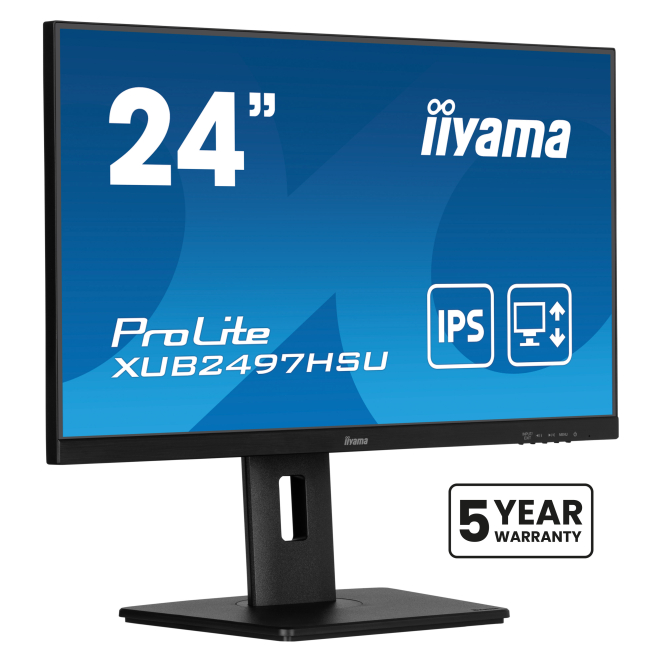 Iiyama Monitor Full HD 23.8 pulgadas LED Negro Monitor Iiyama XUB2497HSU-B2 de 23.8 pulgadas con resolución 1920 x 1080 pixeles, Full HD LED en color negro. SKU: XUB2497HSU-B2