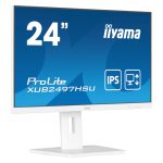 iiyama ProLite XUB2497HSU-W2 pantalla para PC de 23.8 pulgadas con resolución 1920 x 1080 píxeles, tecnología Full HD LED, color blanco. SKU: XUB2497HSU-W2