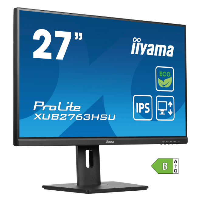 iiyama ProLite XUB2763HSU-B1 pantalla para PC 68,6 cm (27″) 1920 x 1080 Pixeles Full HD LED Negro 2 Monitor iiyama ProLite XUB2763HSU-B1 montaje VESA altavoces incorporados