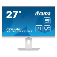 iiyama ProLite XUB2792QSU-W6 pantalla para PC de 27 pulgadas, 2560 x 1440 pixeles, Wide Quad HD, LED en color blanco, XUB2792QSU-W6