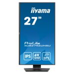 Monitor para PC iiyama ProLite XUB2792UHSU-B6 de 27 pulgadas con resolución 3840 x 2160 Pixeles 4K Ultra HD en color Negro. Modelo XUB2792UHSU-B6