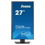 Imagen del monitor iiyama ProLite XUB2797HSN-B2 negro de 27 pulgadas, con resolución Full HD de 1920x1080 píxeles y tecnología LED.