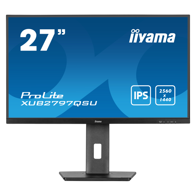 iiyama ProLite pantalla para PC con resolución 2560 x 1440 Pixeles iiyama ProLite XUB2797QSU-B1 pantalla para PC de 68.6 cm (27 pulgadas) con resolución 2560 x 1440 Pixeles Wide Quad HD LED en color negro. SKU: XUB2797QSU-B1