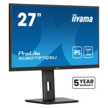 Monitor iiyama ProLite XUB2797QSU-B2 de 27 pulgadas con resolución 2560x1440, tecnología LED y color negro. SKU: XUB2797QSU-B2.