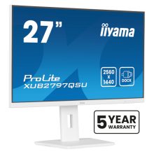iiyama ProLite XUB2797QSU-W2, pantalla de 27 pulgadas con resolución 2560 x 1440 Pixeles Quad HD LED en color blanco, SKU XUB2797QSU-W2