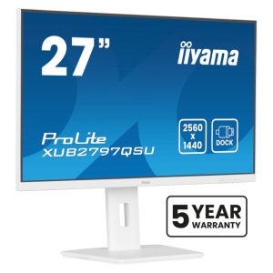 iiyama ProLite XUB2797QSU-W2, pantalla de 27 pulgadas con resolución 2560 x 1440 Pixeles Quad HD LED en color blanco, SKU XUB2797QSU-W2