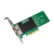Vista de la tarjeta de red interna Intel X710-T2L con velocidad Ethernet de 10000 Mbit/s, SKU X710T2LBLK