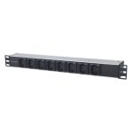 Intellinet unidad de distribución de energía PDU, modelo 163651, con 8 salidas AC en color negro y plata, diseño de 1U para rack de servidores