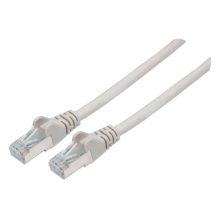 Cable de red Intellinet 1,5 metros Cat6a S/FTP en color gris, SKU 317139. Ideal para conexiones de alta velocidad.