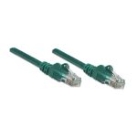 Cable de red Intellinet Cat5e de 0.45 metros en color verde, tipo U/UTP, SKU 318167