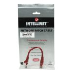 Cable de red Intellinet Cat5e UTP de color rojo, longitud de 0,5 metros, SKU 318198