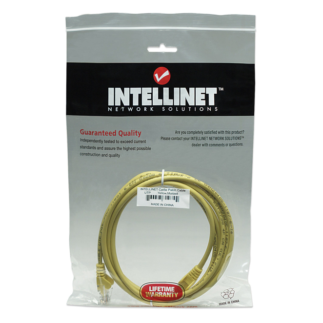 Intellinet RJ-45, M/M, 1m cable de red Amarillo Cat5e U/UTP (UTP) 3 Cable de red amarillo Intellinet