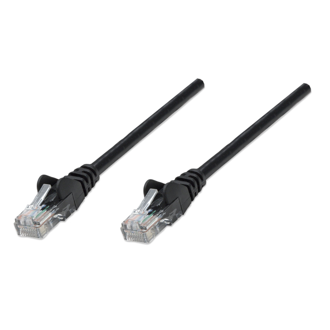 Cable de red Intellinet Cat5e de 1 metro negro Cable de red Intellinet 320740 Cat5e de 1 metro, color negro, U/UTP, ideal para conexiones de alta velocidad.