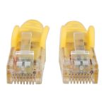 Imagen del cable de red Intellinet Cat6 UTP de 5 metros, modelo amarillo, SKU 343725.