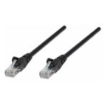Imagen del cable de red Intellinet de 10 metros, modelo Cat5e U/UTP, en color negro, ideal para conexiones rápidas y seguras. SKU 345378.