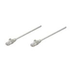 Cable de Red Intellinet Cat5e UTP de 1 metro en color gris, SKU 362221