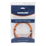 Cable de fibra óptica Intellinet ST M/M 3.0m Naranja, ideal para centro de datos, SKU 470070