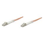 Intellinet 470308, cable de fibra óptica e InfiniBand de 1 metro con conectores LC en color naranja, SKU 470308