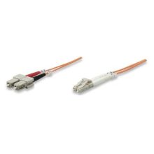 Cable de fibra óptica Intellinet modelo 470353, 1 metro de longitud, conectores LC a SC, multicolor, naranja